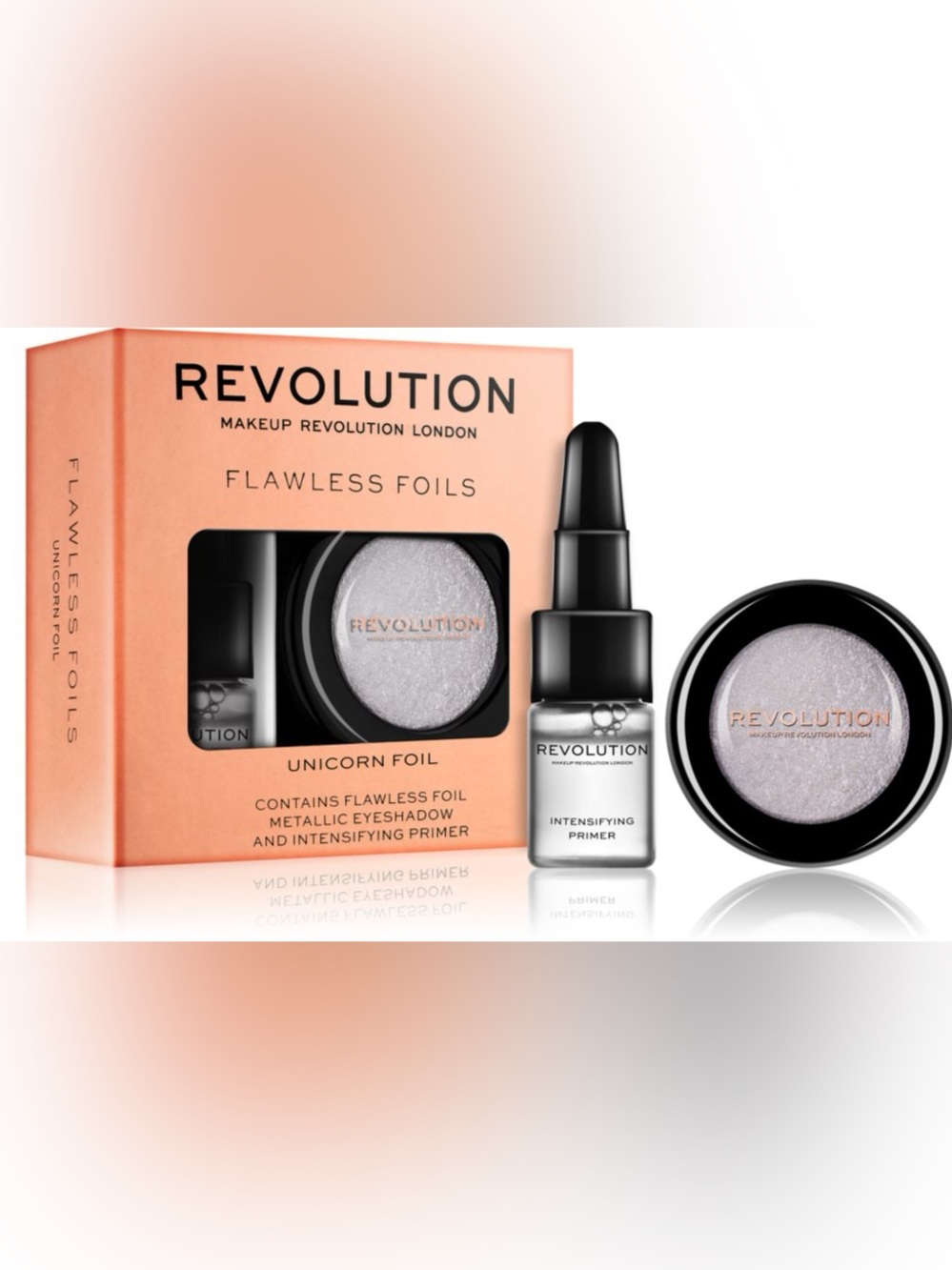 Revolution NIB Flawless Foils Unicorn Foil Metallic Eyeshadow & Base